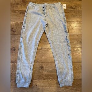 Women’s Make + Model Light Gray Sweatpants with Side Ruffle Detail
